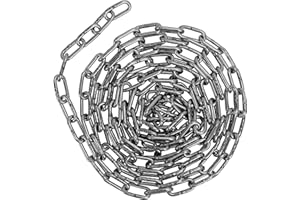 HARRIER HARDWARE Harrier Stainless Steel Straight Link Chain, 500 Pound Load, 5/32 Inch x 10 Feet