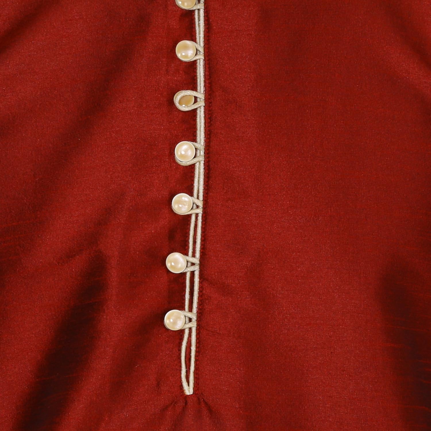 royal kurta men's silk blend maroon loopbutton kurta pyjama