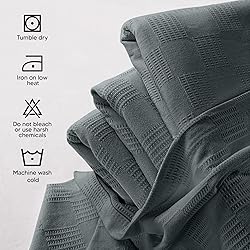 Utopia Bedding Smoke Gray 100% Cotton Blanket [Big