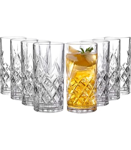 Barski Bicchieri highball in cristallo europeo, lavabili in