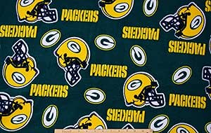 Green Bay Packers Fleece NFL Football Fabric by The Yard
