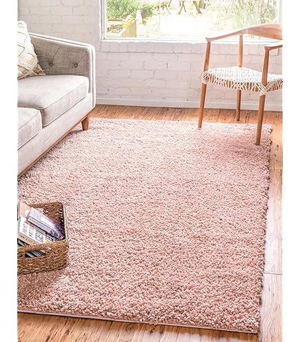 Amazon.com: Unique Loom Davos Shag Collection Area Rug - Solid (5