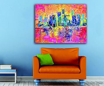 Tamatina Canvas Painting Busy Bombay Modern Art