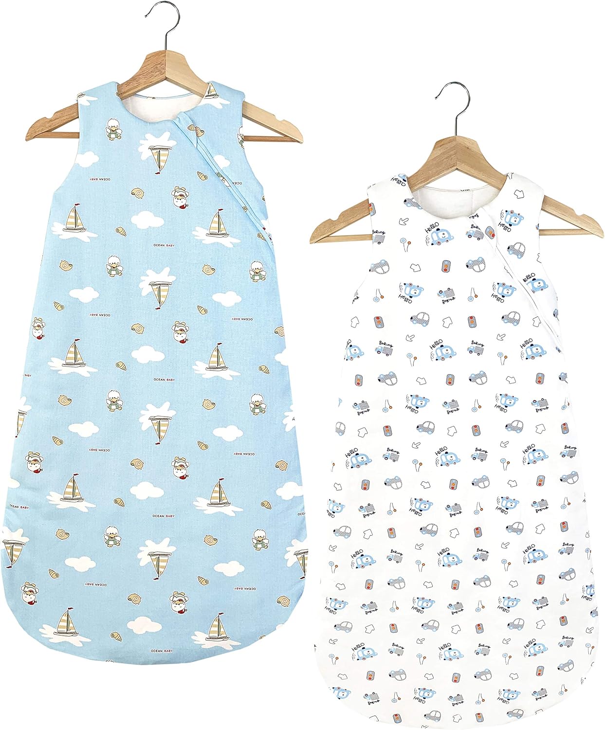 Two Way Zipper DUO Sea+Rainbow, S Warm Baby Sleep Sack Baby Sleepwear 2
