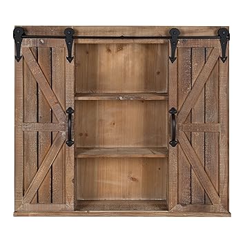Kate And Laurel Cates Rustic Wood Wall Storage Cabinet With
