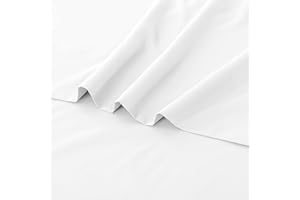 Toodou White Twin 2 Pack Bed Top Sheet is Made of Soft Wrinkle Resistant Microfiber and The Luxurious Solid Color Flat Sheet 
