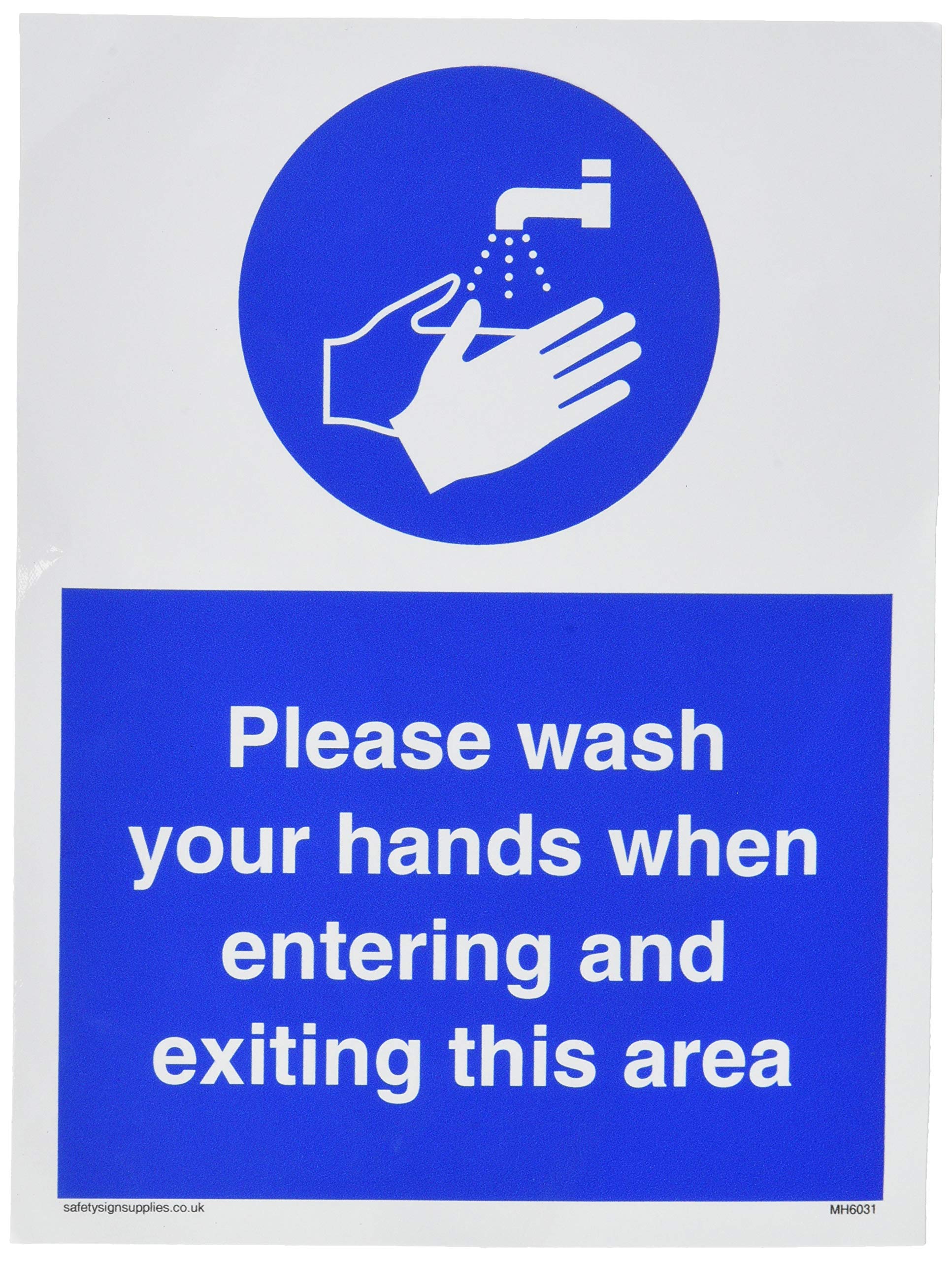 Please wash your hands when entering and exiting this area
