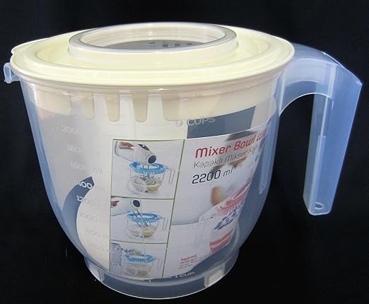 Recipiente para mezclar con tapa, de Dunya, con medidas en ...