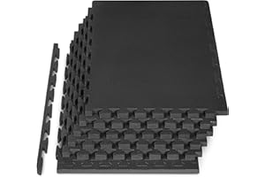 ProsourceFit Extra Thick Puzzle Exercise Mat ¾” and 1", EVA Foam Interlocking Tiles for Protective, Cushioned Workout Flooring for Home and Gym Equipment