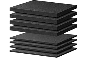 DESUNQIN 8 PCS Foam Inserts for Cases 16" x 12" x 1" & 0.4"- 2 Size Pick and Pluck Foam Sheets with Bottom Pluck Pre-Cubed Foam Tray Pads Foam for Cases Tool Box Drawers (1in*4pcs+0.4in*4pcs)
