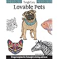 TangleEasy Lovable Pets: Design Templates for Zentangle (R), Coloring, and More (Design Originals) Tangle, Pattern, & Color Companion Animal Designs like Dogs, Cats, Birds, Fish, Horses, and Hamsters