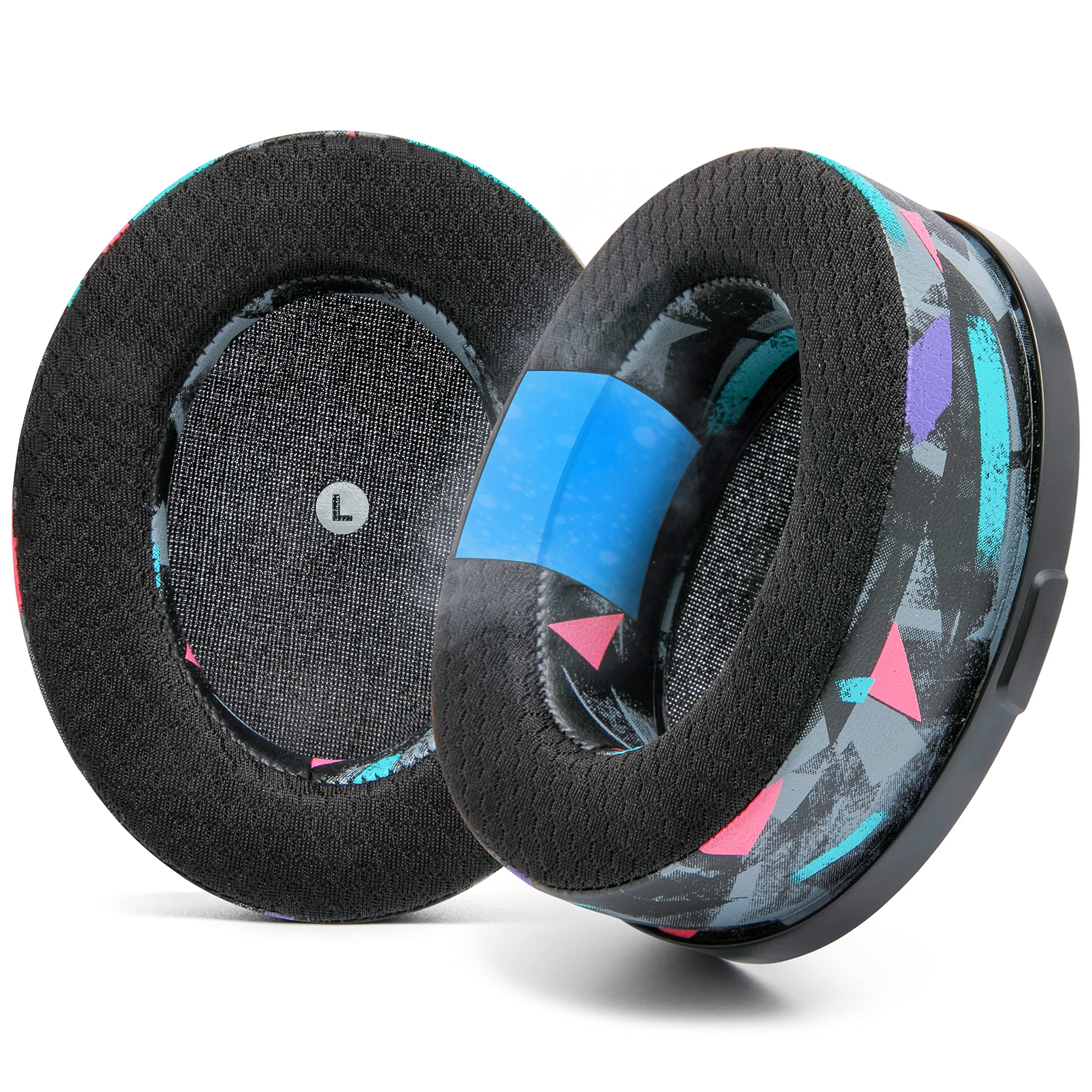 WC FreeZe Penrose - Hybrid Fabric Cooling Gel Replacement Earpads For Audeze Penrose & Mobius, Made by Wicked Cushions, Improved Durability, Thickness and Sound Isolation | 90's Black