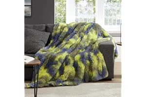 Hobed Life Ultra Soft Blanket 50 x 60 Inch, Faux Fur Blanket for Kids, Boys, Teens & Young Man, Stylish Camo Tie Dye Fur Throw, Fluffy Chair Blanket, Super Plush Reversible Bed Blanket, Male Fashion