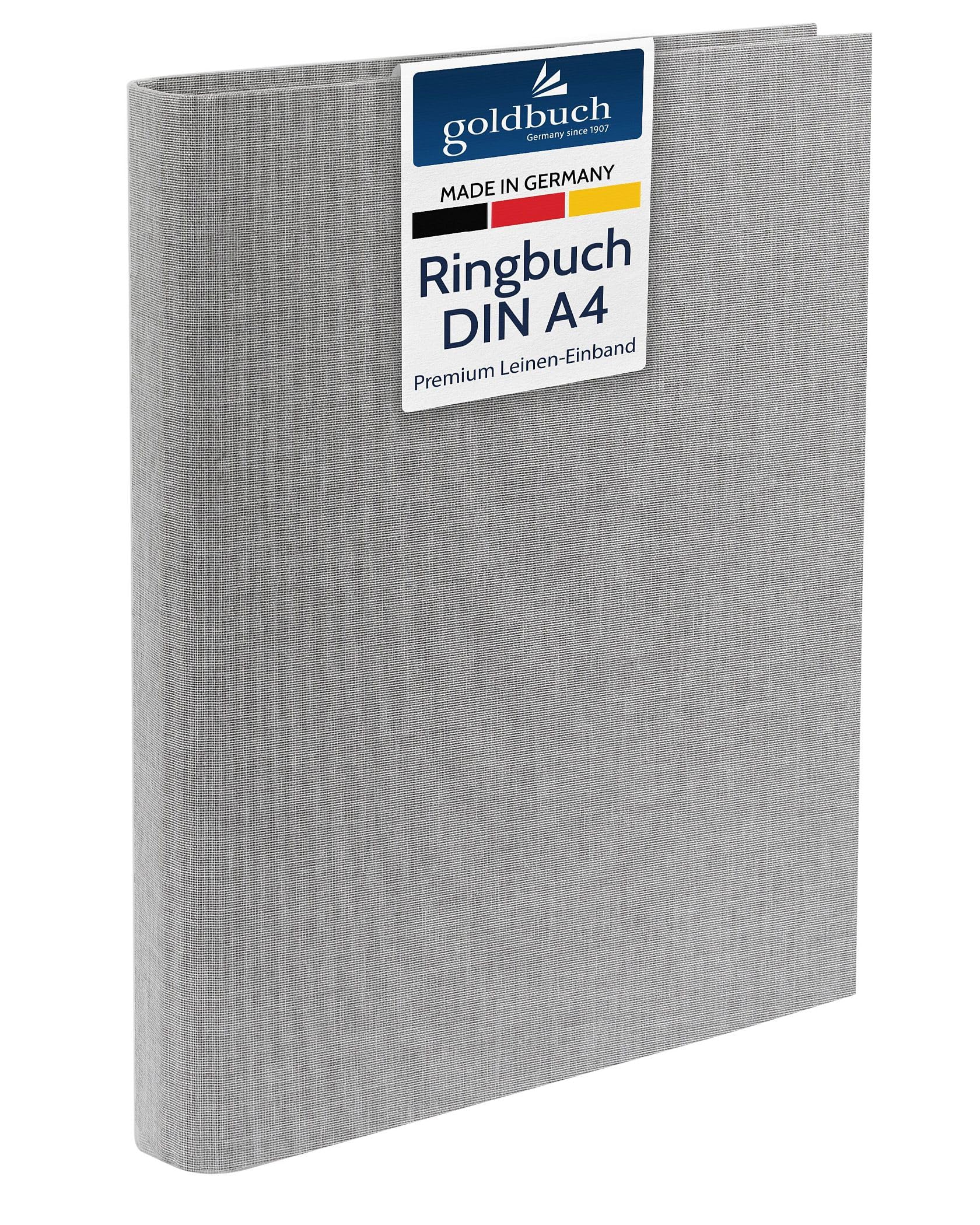 goldbuch Bella Vista Photo Ring Binder 26 x 32 cm Linen 37, Linen, Light Grey, 26x32 cm