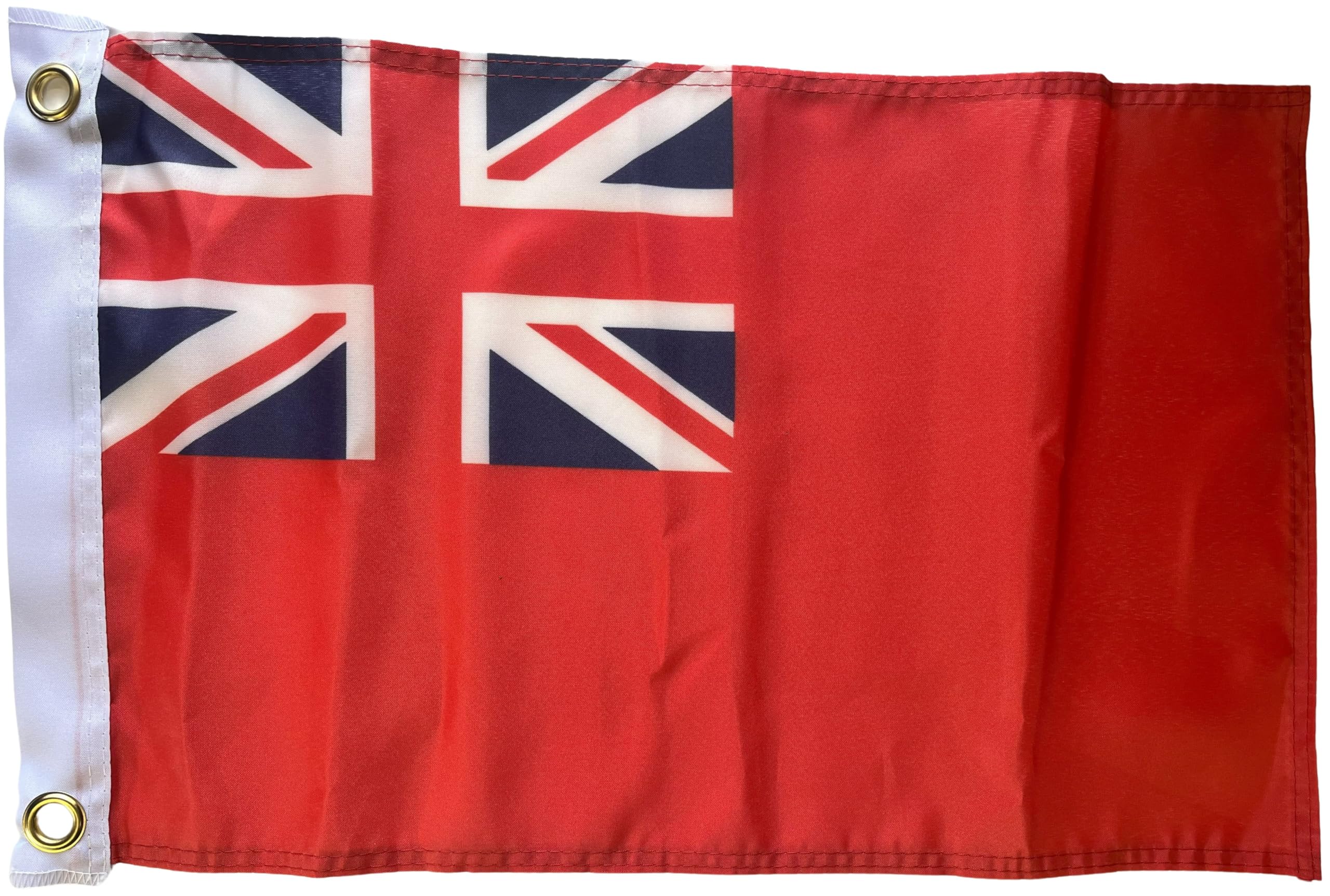 NWFlags Red Ensign Flag 17" x 11" 75d Premium Polyester | Polyester 1.5x1 foot material Merchant Navy Duster flag with 2 Eyelets