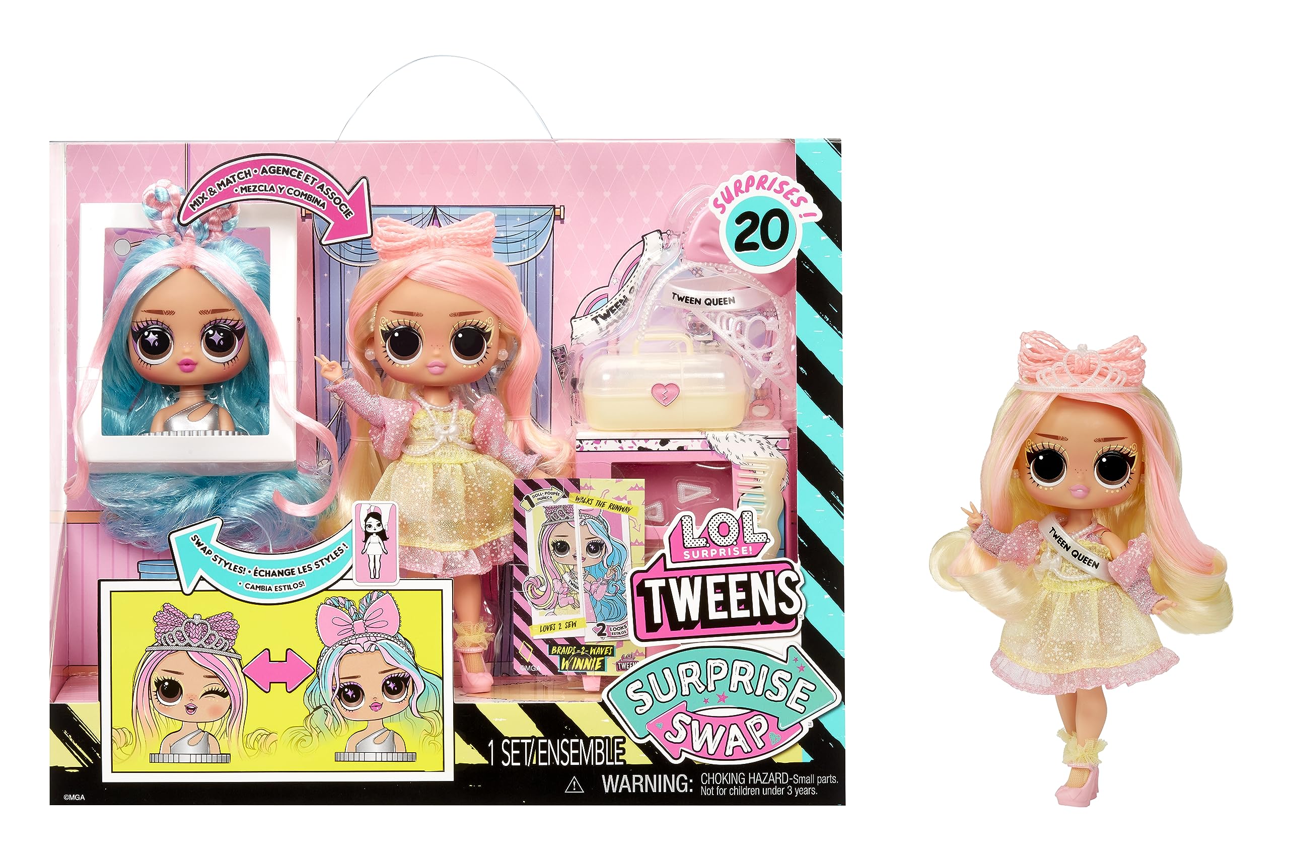 Photo 1 of L.O.L. Surprise! Tweens Surprise Swap Braids-2-Waves Winnie Fashion Doll with 20+ Surprises Including Styling Head and Fabulous Fashions and Accessories – Great Gift for Kids Ages 4+