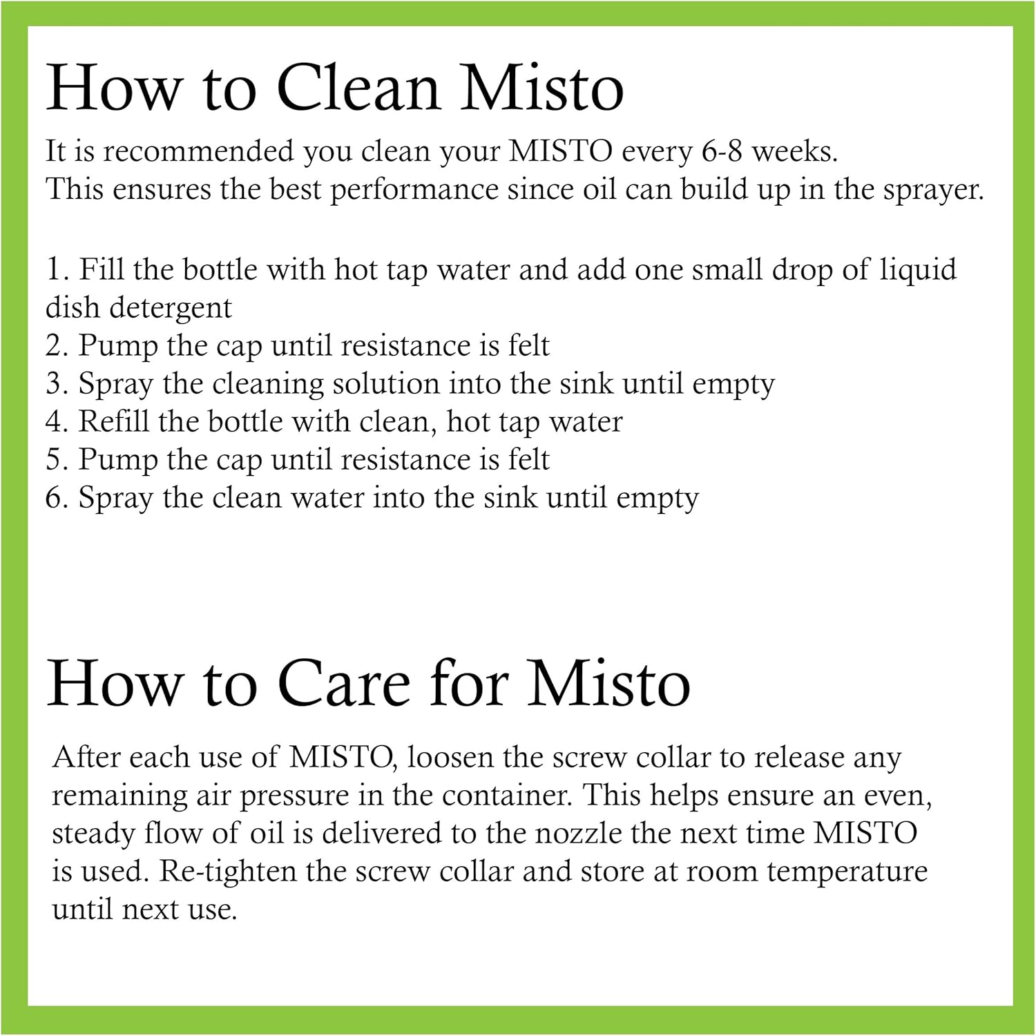 Misto Brushed Aluminum Oil Sprayer: Kitchen & Dining