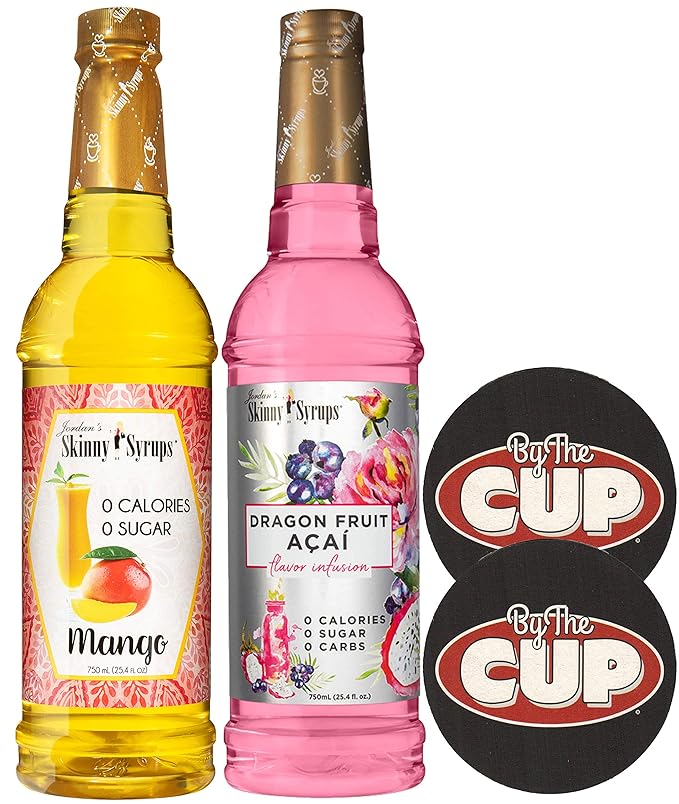 Jordan's Skinny Syrups Sugar Free Mango and Dragon Fruit Acai Flavor Infusion with