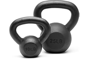 Unipack Powder Coated Solid Cast Iron Kettlebell Weights Set 5, 10 15, 20, 25, 30, 35, 40, 45 lbs All Combination