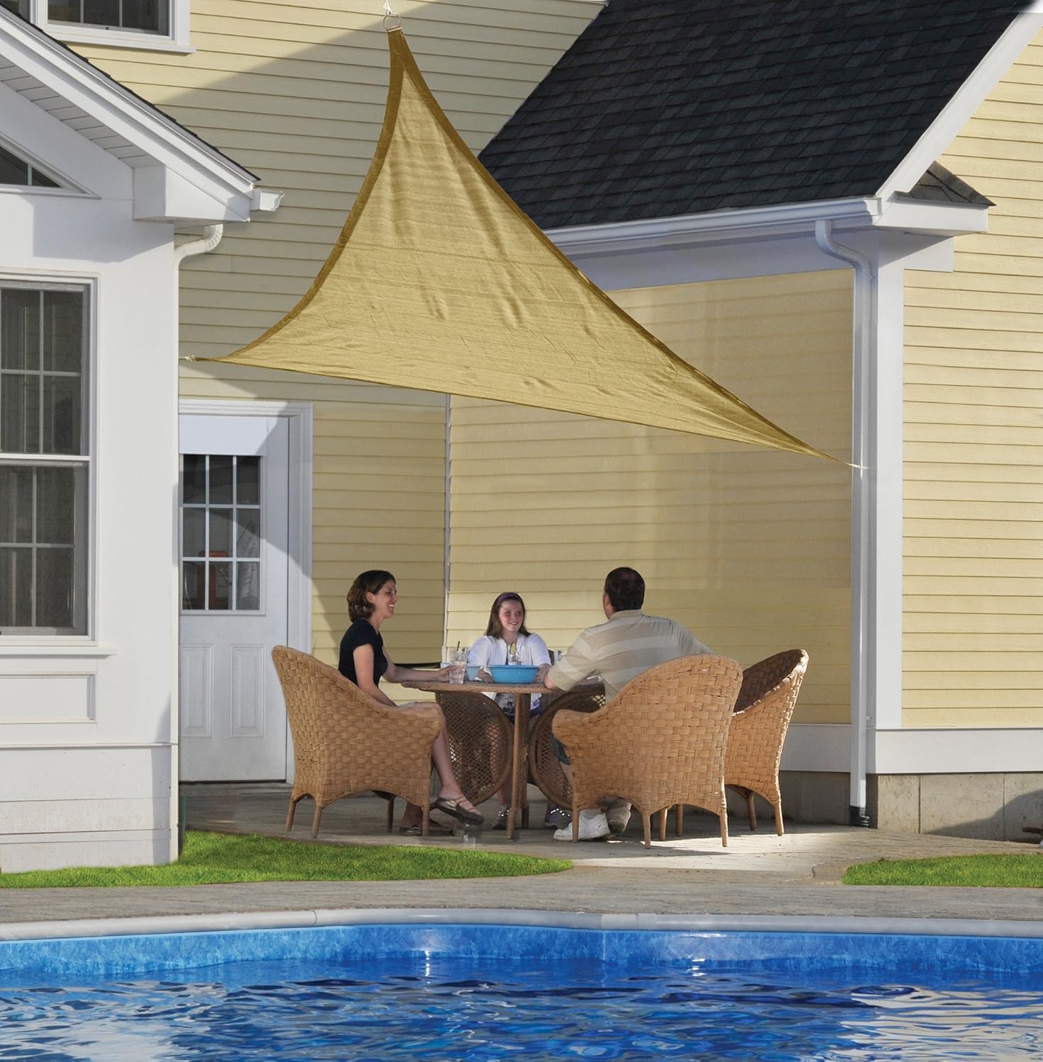 Amazoncom ShelterLogic Triangle Sun Shade Sail Sand Sports