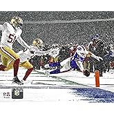 Buffalo Bills Quarterback Josh Allen Leaps Into The End Zone During a Game In The 2024 Season 11x14 Action Photo Picture -Officially Licensed NFL Collectible Matte Print for Fans & Memorabilia Collectors | Football Wall Art