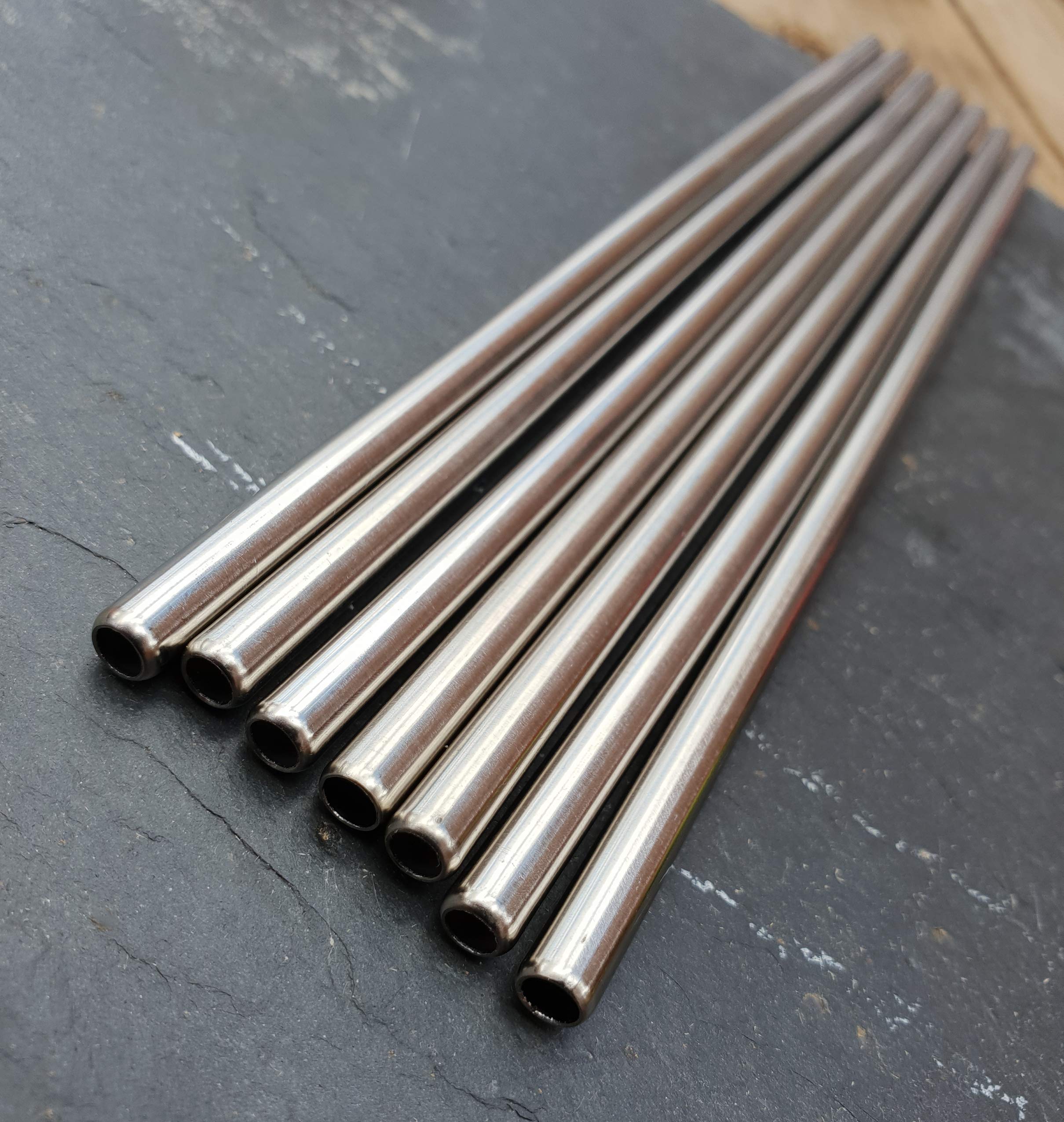 8.5" Stainless Steel Metal Straw Pk25