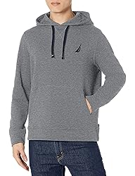 Nautica Men's J-Class Logo Fleece Hoodie, Stone