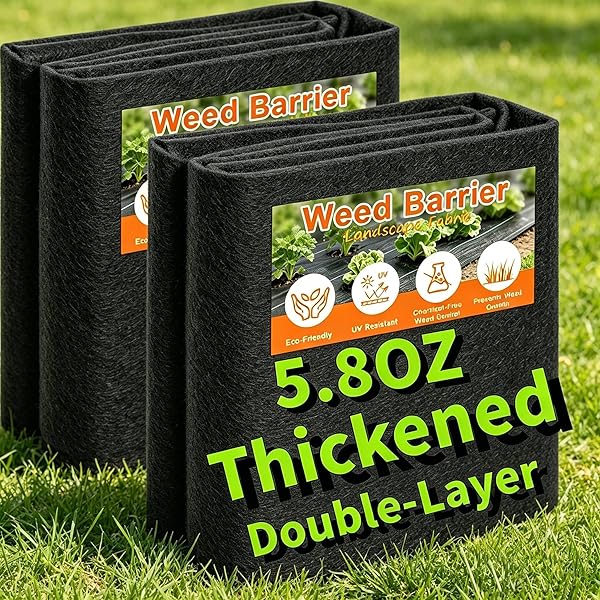 AMAGABELI 5.8OZ 4FT X 100FT WEED BARRIER LANDSCAPE...