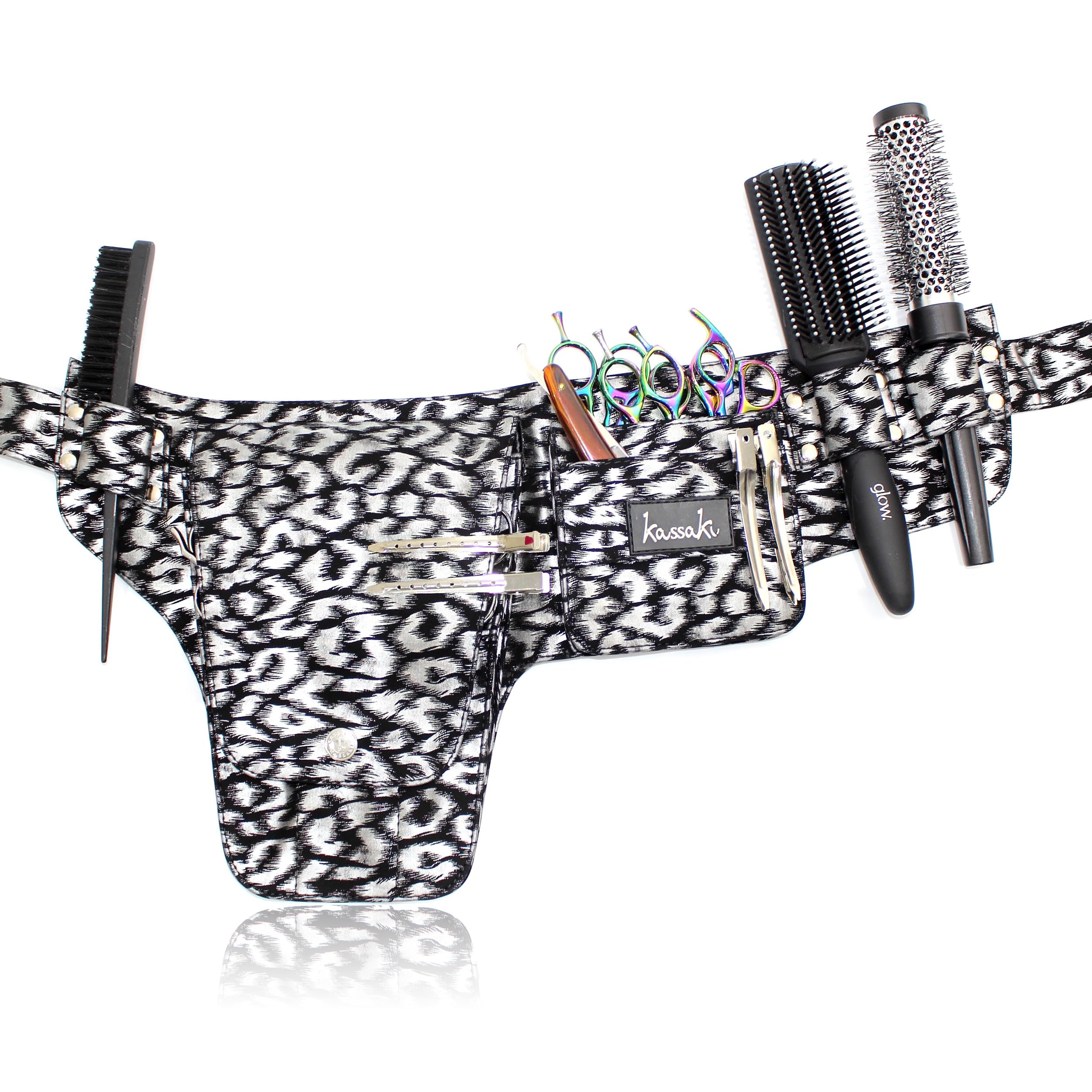 hairdressing toolbelt pouch (Silver Leopard)