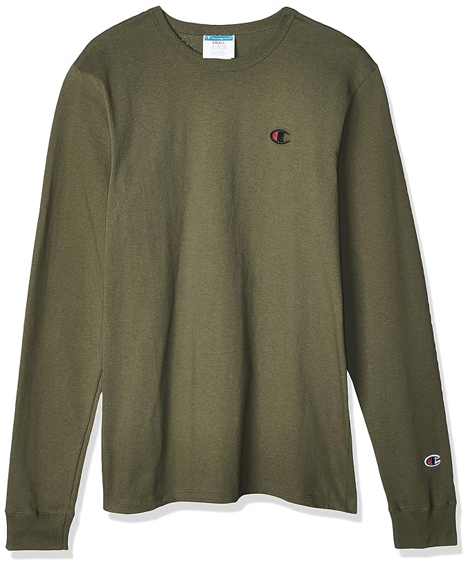 Buy Champion Heritage Oversized Long Sleeve Tee-Cargo Olive_Large at Amazon.in
