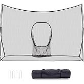 DUMOS Golf Net for Backyard, 10x7 ft Golf Practice Net with Frame, Outdoor Indoor Hitting Net, Personal Driving Range for Home Garage, Sturdy Training Equipment Aids for Swing