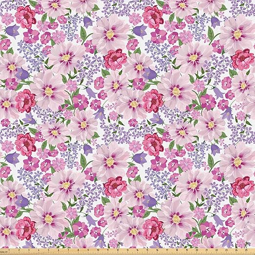 Tela De Flores Lunares The Yard Floral Sin Costuras Textura Flores Lavandas Primavera Frescura Imagen De Jardin Tela De Microfibra Para Manualidades Textiles Y Decoracion Rosa Lila Amazon Es Juguetes Y Juegos