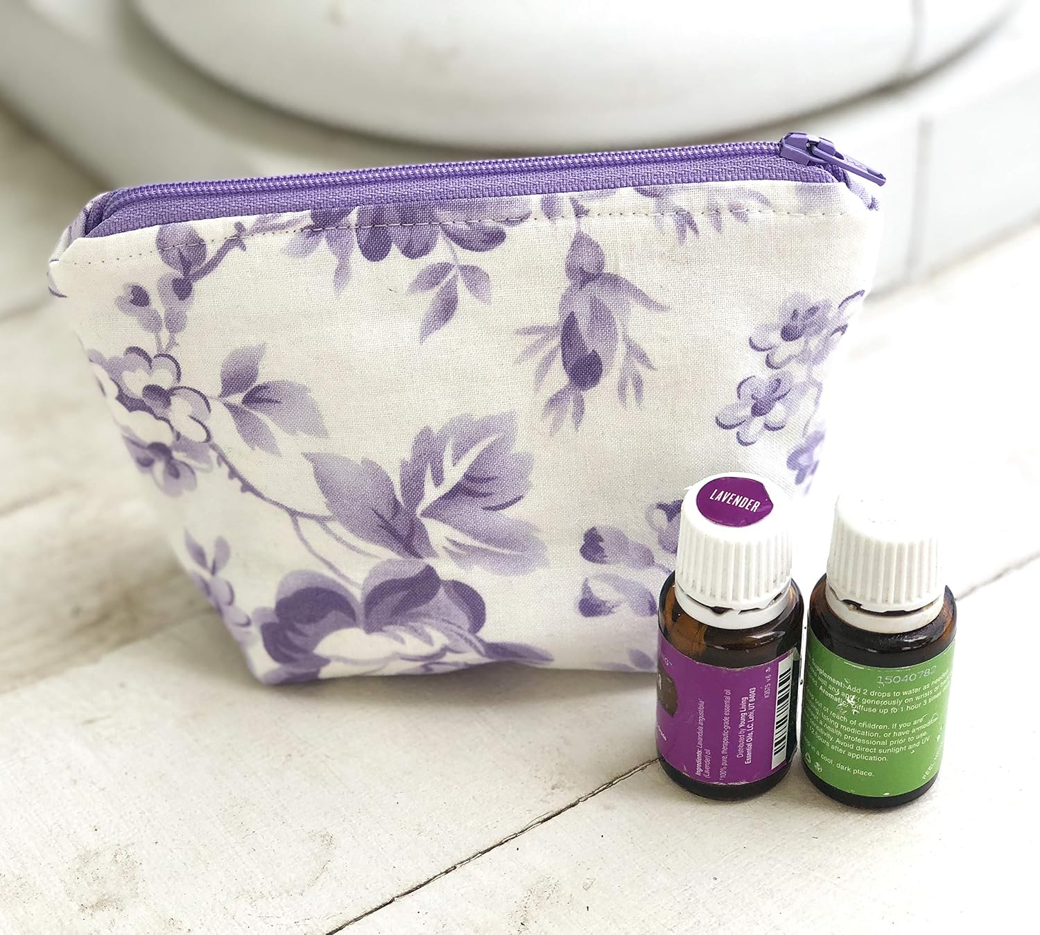 Essential Oil Bag holds 6 bottles 5ml 15 ml Floral Handmade
