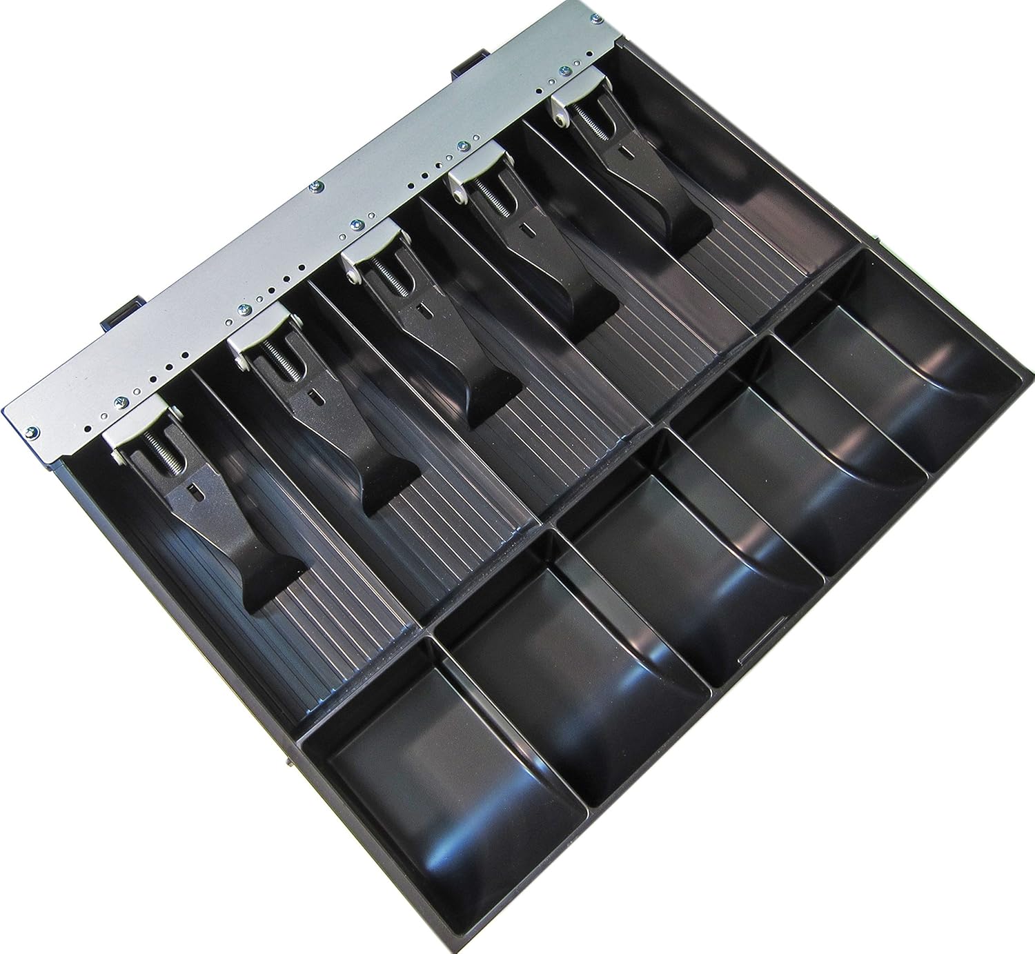 APG VPK-15B-2A-BX Vasario Series Standard-Duty ABS Plastic Till for Cash Drawer, 5 Bill Compartments, 5 Coin Compartments, 14.2" x 2.35" x 12.05": Industrial & Scientific