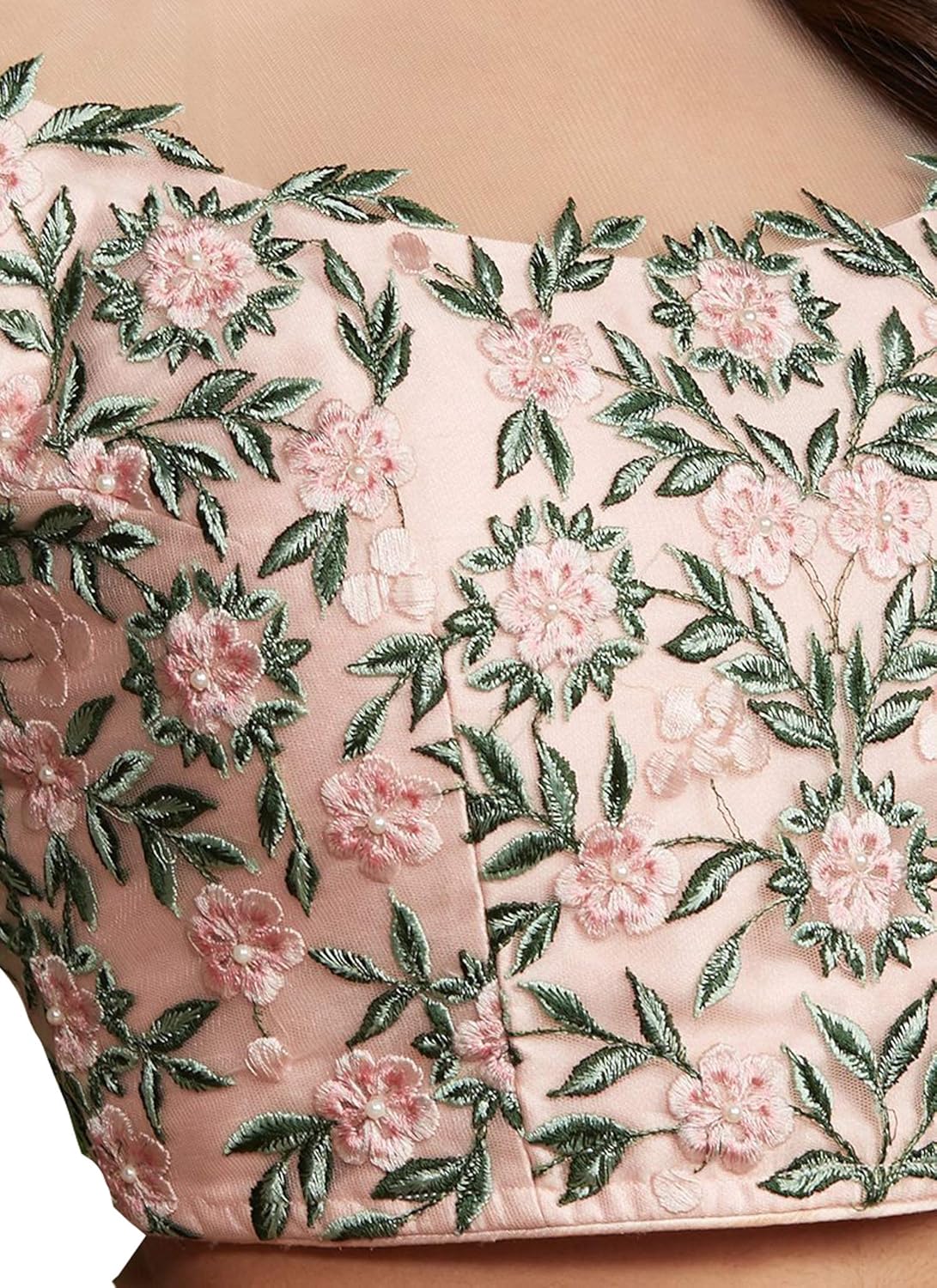 shreebalaji women's heavy embroidary semi-stiched lehenga choli(rose peach,freesize)