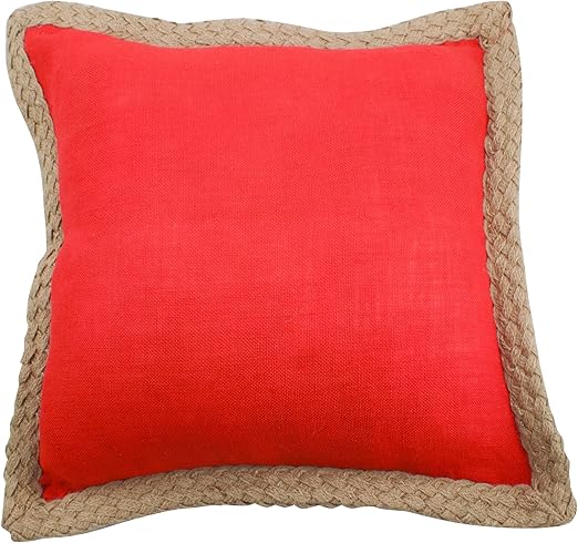 Amazon Com Split P Jute Braid Pillow 20 Orange Home Kitchen