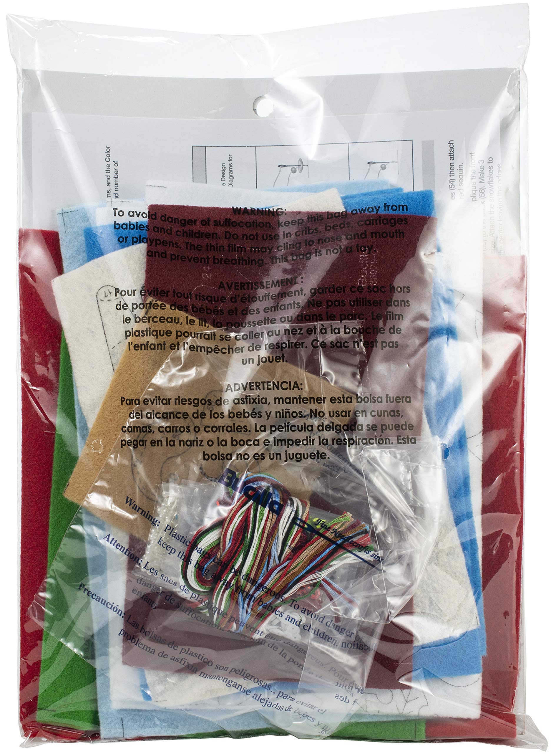 BucillaA Christmas Skate Felt Applique Stocking Kit