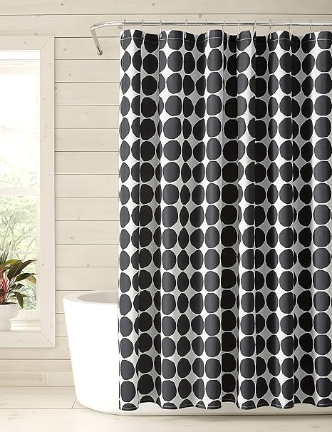 Amazon Com Marimekko Pienet Kivet Shower Curtain Black Home Kitchen
