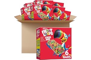 Froot Loops Cereal Bars, On The Go Snack Food, Kids Snacks, Original (8 Boxes, 48 Bars)