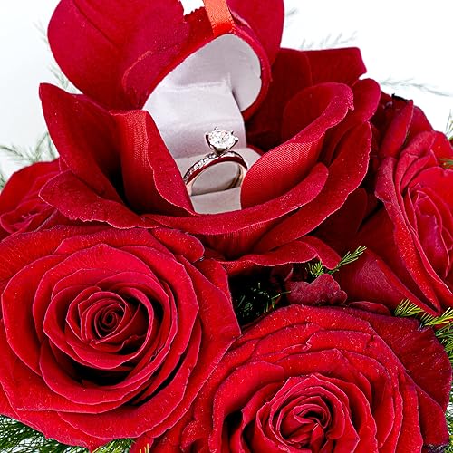 Noble Rose Ring Box Flower Engagement Ring Box for Proposal Ring or  Special Occasions