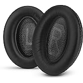 Replacement Earpads for Bose QuietComfort 35 (QC35) & 35 II (QC35 ii) Headphones, with Memory Foam, Leather & Added Thickness