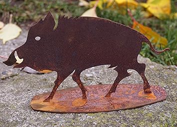 Tiere Figuren Statuen Edelrost Wildschwein Mit Schraube 24x16cm Fur Holz Garten Deko Rost Coopercred Go Com Br
