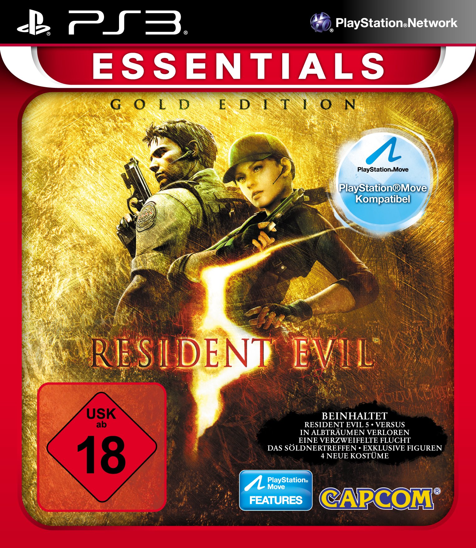 Resident Evil 5 - Gold (Move-Edition) [Essentials] [Import Allemand]