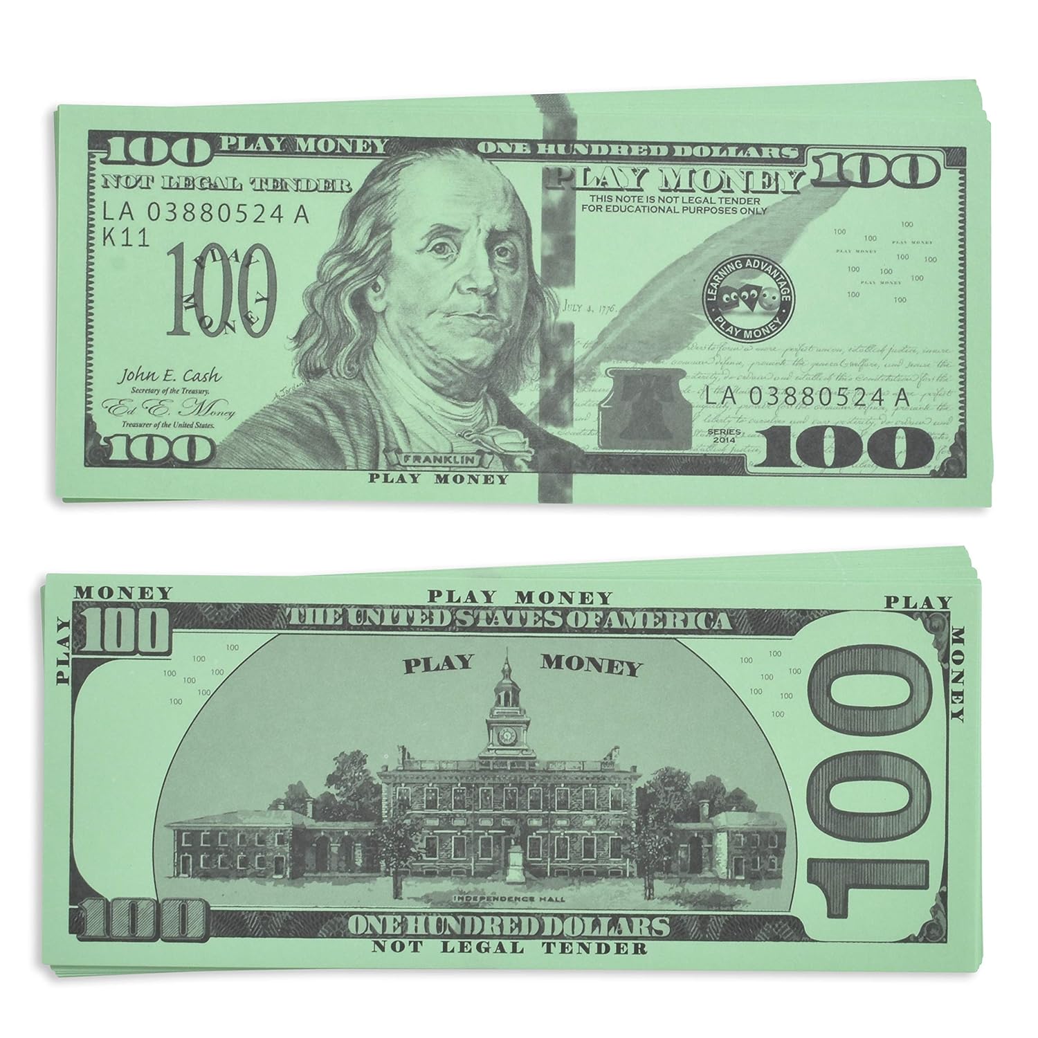 100 of set bills play dollar ten advantage learning paper money play with math and counting currency teach currency us real like sized and designed bills money banking pretend