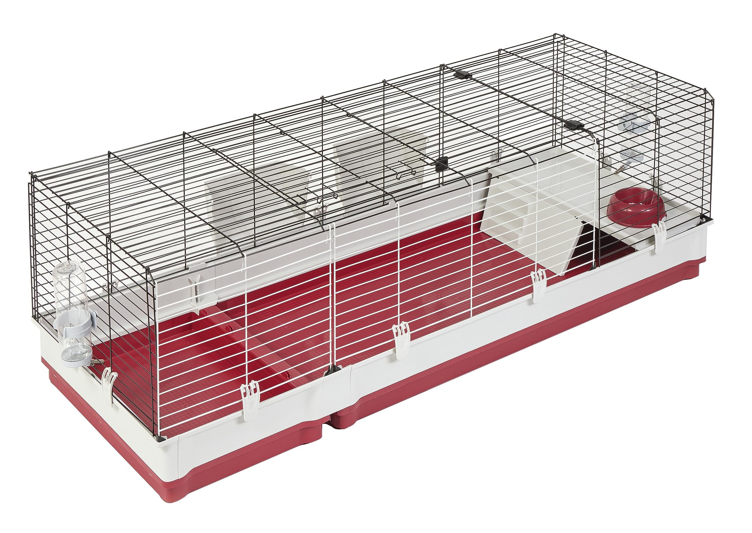 Photo 1 of Midwest Homes for Pets Deluxe Rabbit & Guinea Pig Cage, XX-Large, White & Red