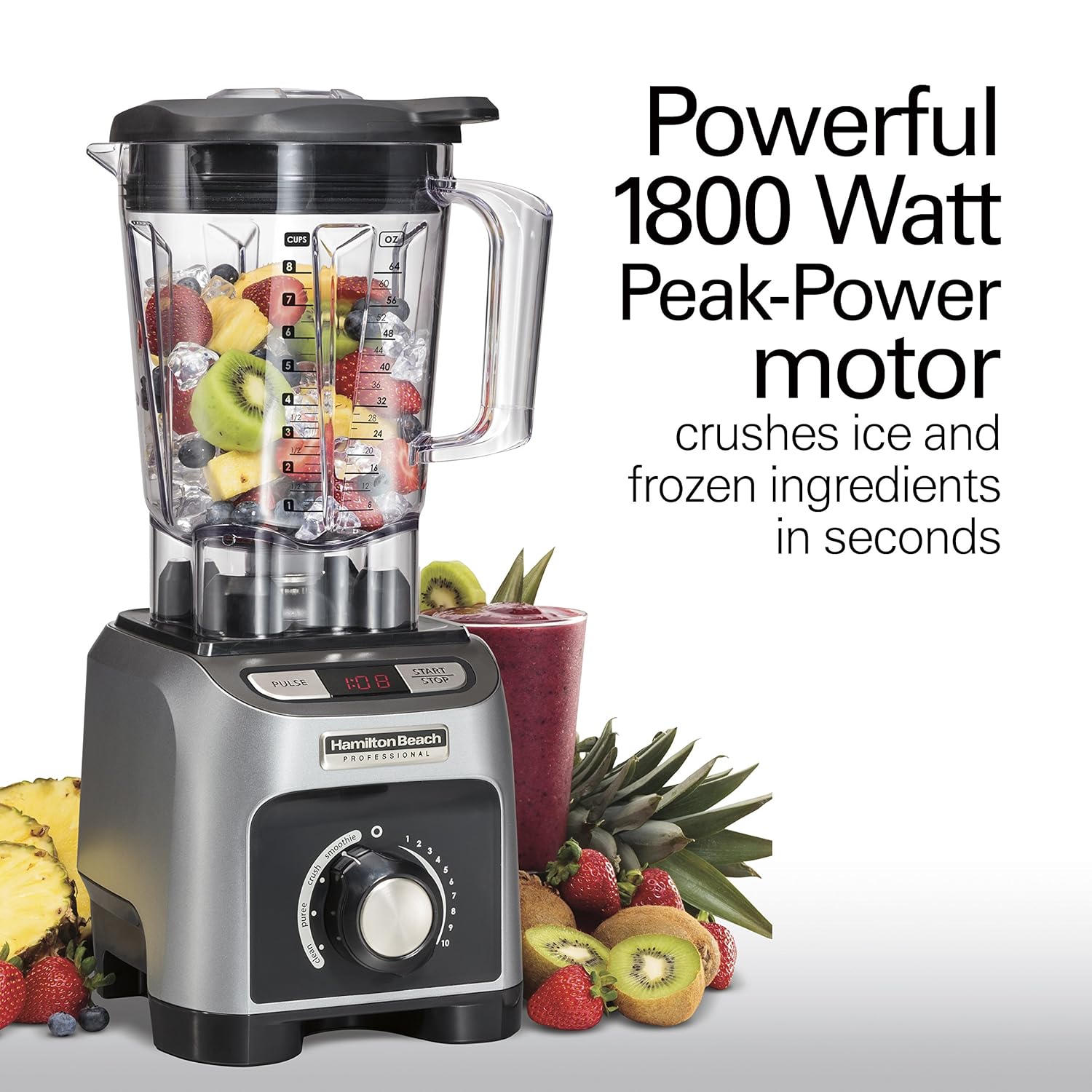 Silver Hamilton Beach Professional 58870C Quiet Shield Blender Kitchen