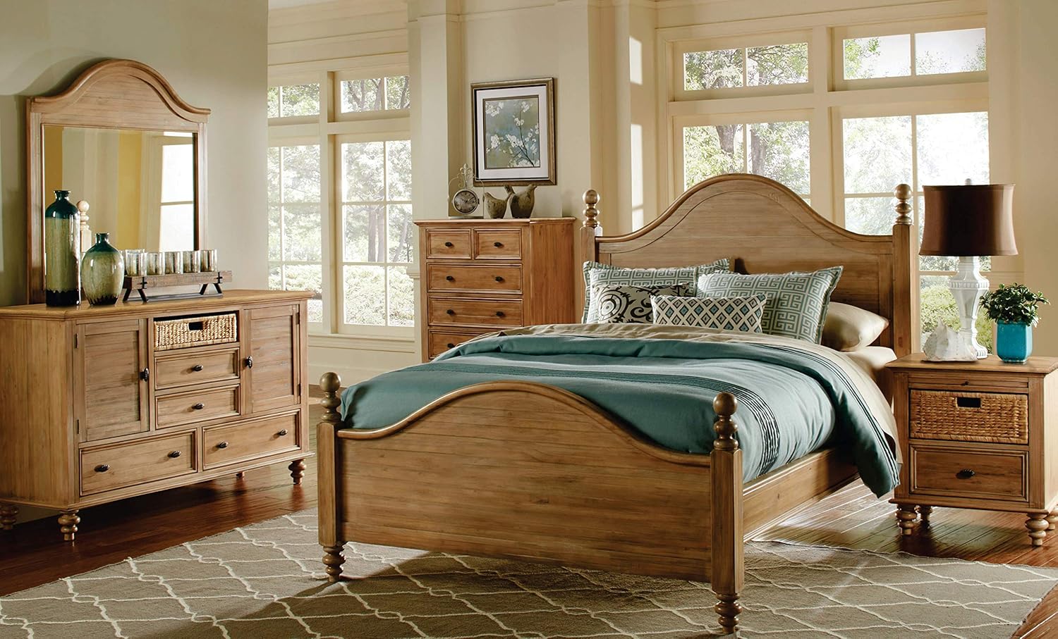 Amazon Com Sunset Trading Vintage Casual Bedroom Set Queen