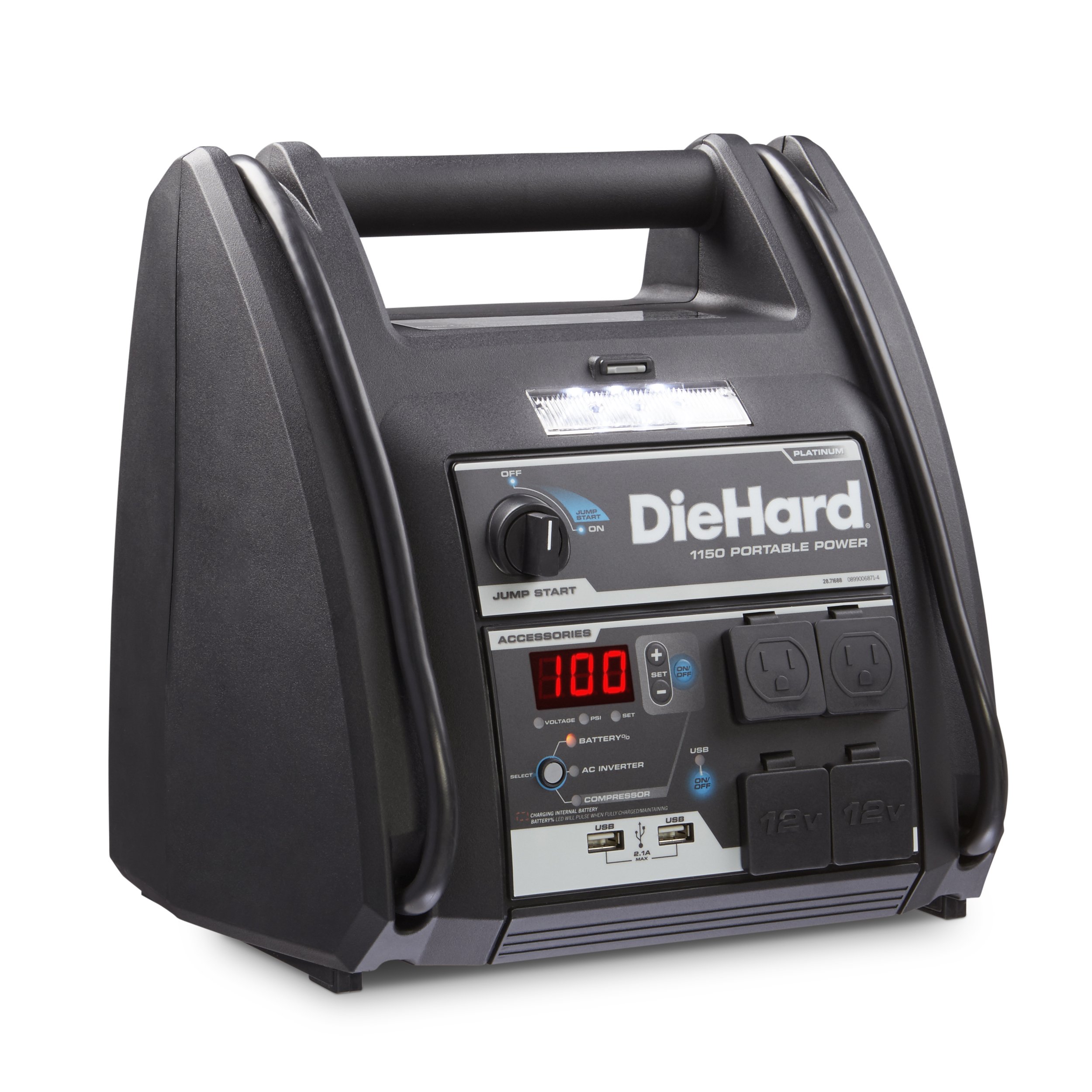 Mua DieHard 71688 1150 Peak Amp 12V Jump Starter with USB/12V Portable Power Ports and 100PSI