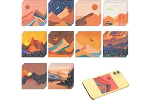 SEAJAN 50 Pieces Calm Stickers Anxiety Sensory Stickers Textured Sensory Adhesives Clam Sensory Strips Anxiety Stress Relief Items for Phone Water Bottle Desk School Office (Sunset)