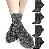 Syhood 4 Pairs Women's Novelty Glitter Ankle Socks Sparkly Metallic Casual Ladies Bright Retro Piles Ankle Socks